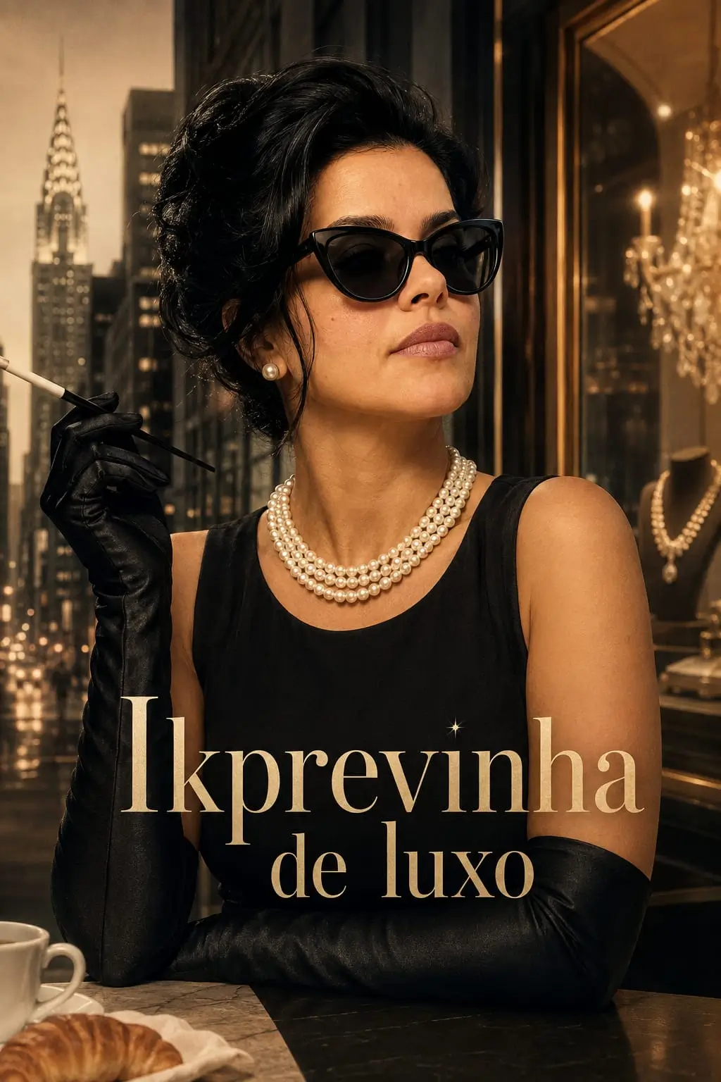Pôster no estilo Bonequinha de Luxo com a coordenadora Luana Horiuchi, intitulado Ikprevinha de Luxo